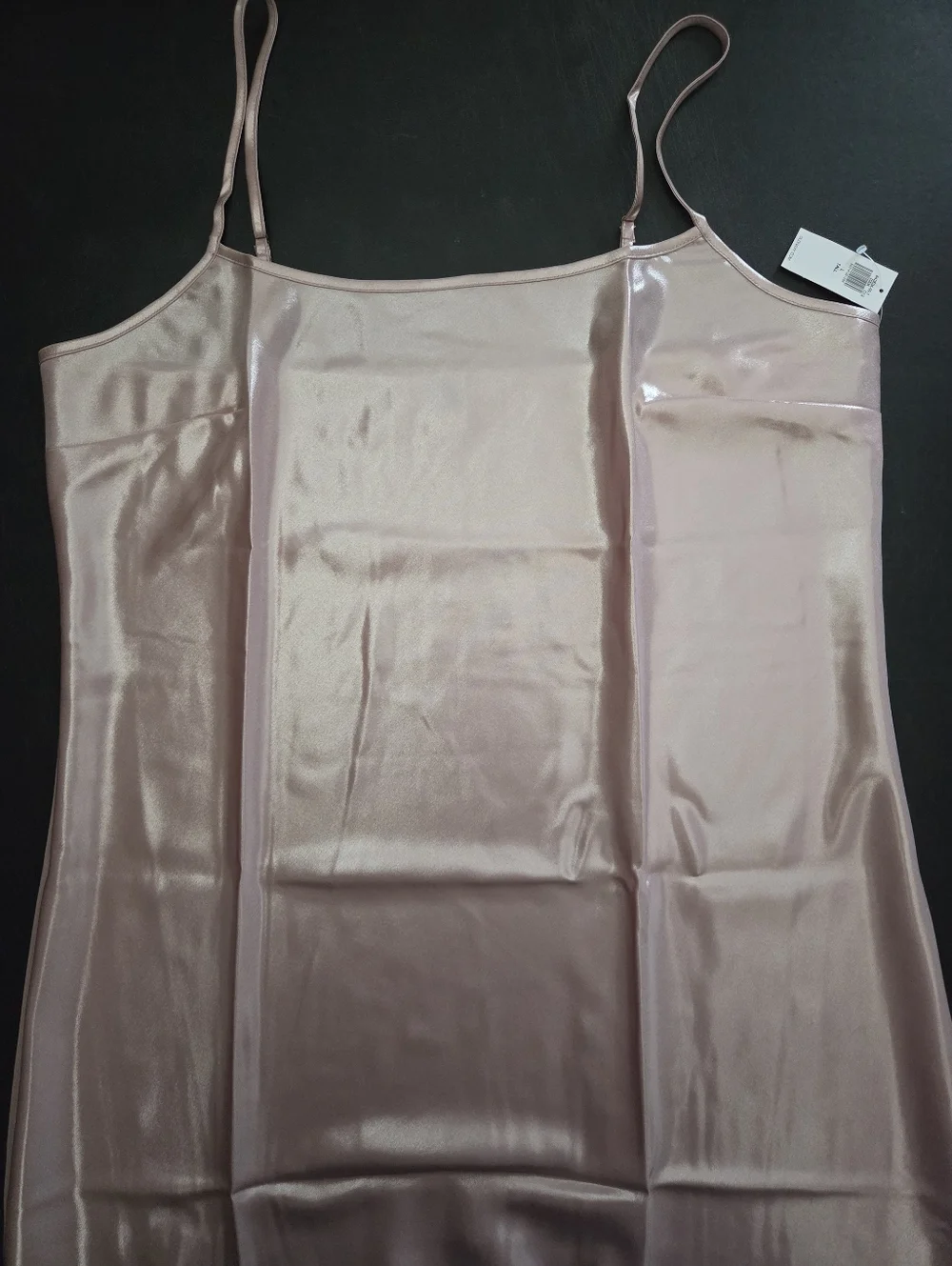 NWT - Old Navy Light Pink Shine Satin Maxi Dress - Size L Tall - Picture 6 of 10